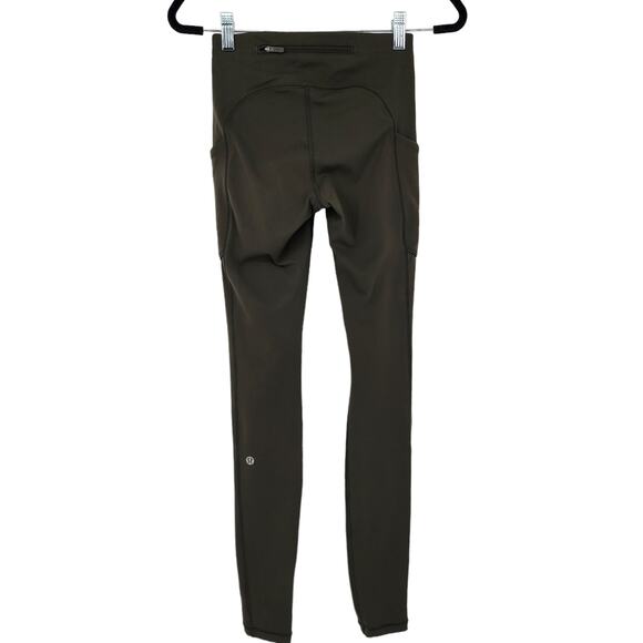 Lululemon Gator Green Speed Tight IV Luxetreme Reflective Tights Leggings Size 2 - Picture 4 of 4